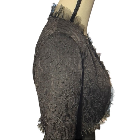 Lafayette 148 Black Cropped Blazer Jacket 10 - Picture 4 of 14